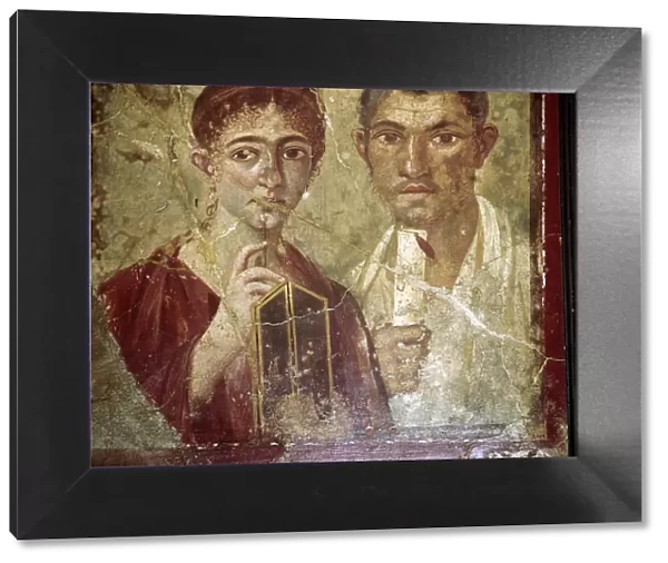 Roman portrait paining of Terentius Neo and his wife, Pompeii, Italy