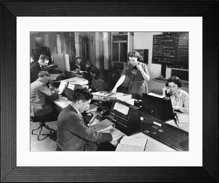 Framed Print : Telephone switchboard, 1956 Framed Print : Telephone switchboard, 1956