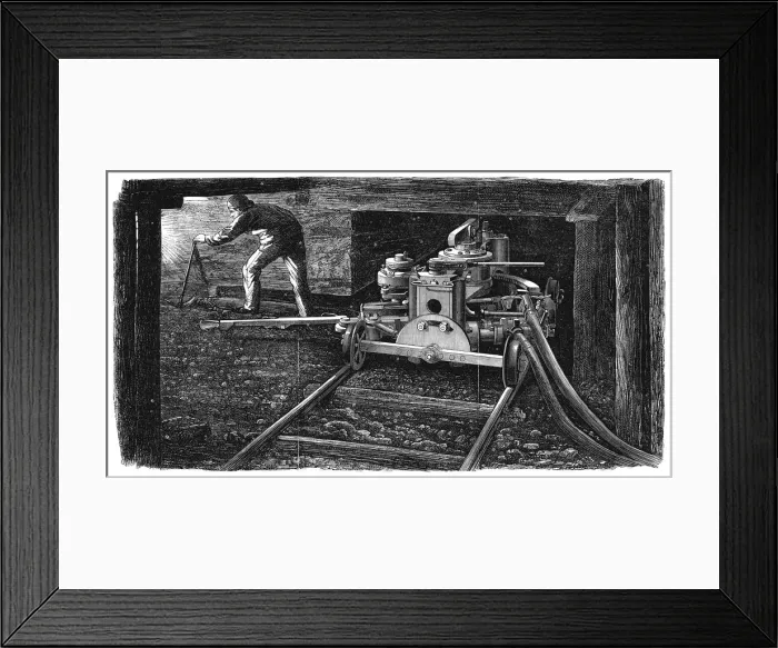 Framed Print : Hydraulic coal cutting machine, named The Iron Man, 1867 Framed Print : Hydraulic coal cutting machine, named The Iron Man, 1867