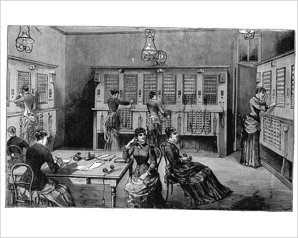 Central Telephone Exchange, Paris, 1883