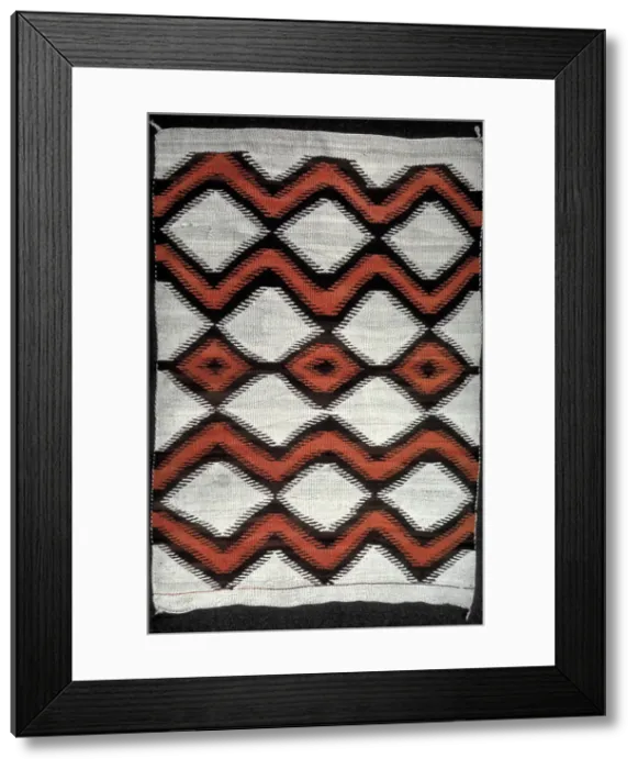 Framed Print : Navajo blanket, North American Indian, 19th century Framed Print : Navajo blanket, North American Indian, 19th century