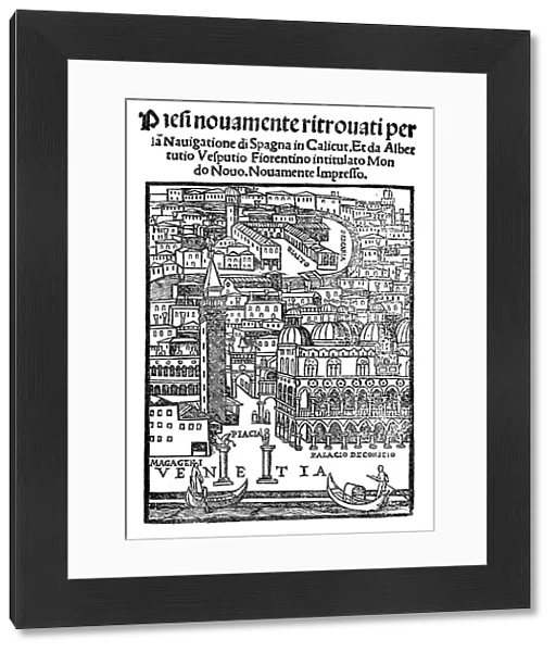 View of Venice, Woodcut, 1521
