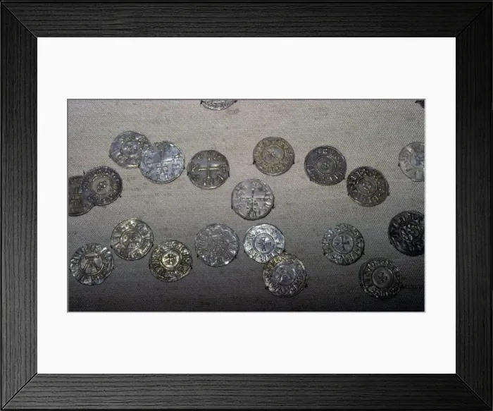 Framed Print : Coins from the Cuerdale Hoard Framed Print : Coins from the Cuerdale Hoard