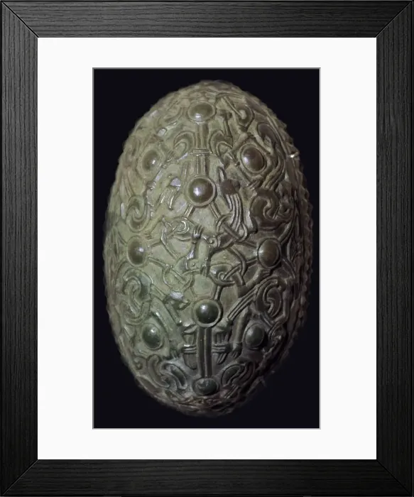 Framed Print : Viking bronze and tortoise-shell brooch, c. 8th-11th century Framed Print : Viking bronze and tortoise-shell brooch, c. 8th-11th century