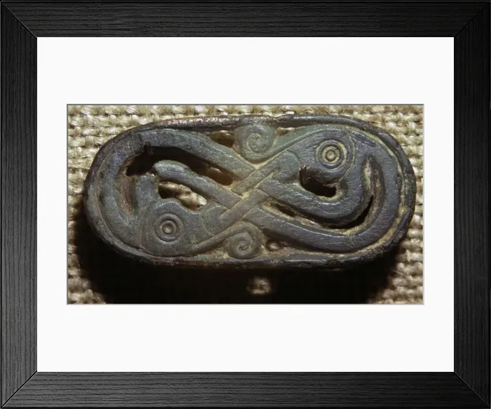 Framed Print : Viking bronze brooch, c. 8th-11th century Framed Print : Viking bronze brooch, c. 8th-11th century