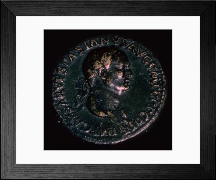 Framed Print : Roman coin of Vespasian Framed Print : Roman coin of Vespasian