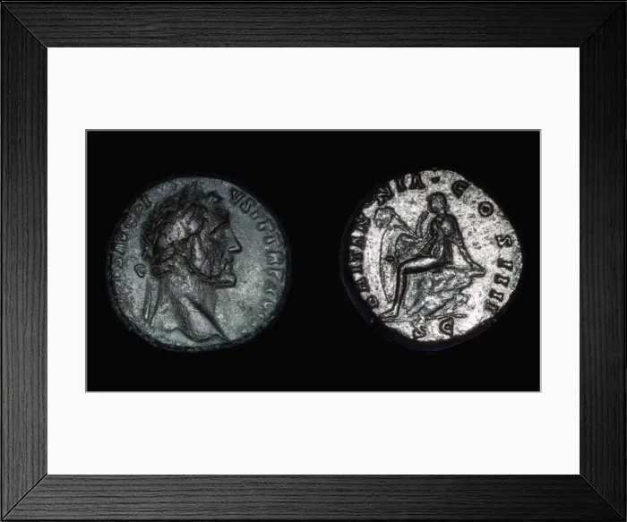 Framed Print : Roman coin of Vespasian, 1st century Framed Print : Roman coin of Vespasian, 1st century