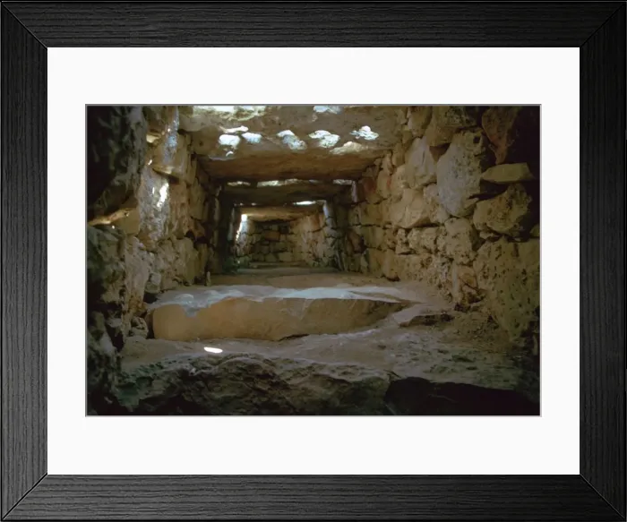 Framed Print : Menorca Naveta d es Tudons, interior view, c. 2000 BC Framed Print : Menorca Naveta d es Tudons, interior view, c. 2000 BC