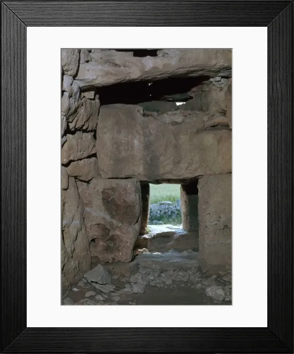 Framed Print : Naveta at Els Tudons, an interior view, c. 2000 BC Framed Print : Naveta at Els Tudons, an interior view, c. 2000 BC