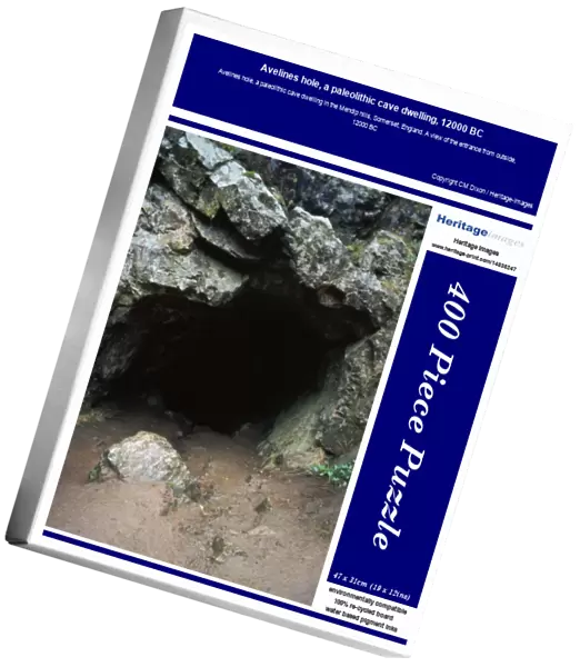 Avelines hole, a paleolithic cave dwelling, 12000 BC