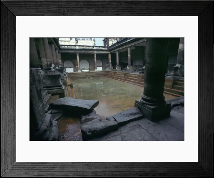 Framed Print : The Roman Baths at Bath, established shortly after the occupation Framed Print : The Roman Baths at Bath, established shortly after the occupation