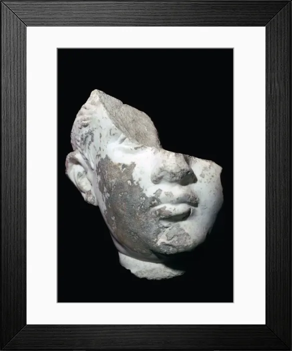Framed Print : Marble head of a youth Framed Print : Marble head of a youth