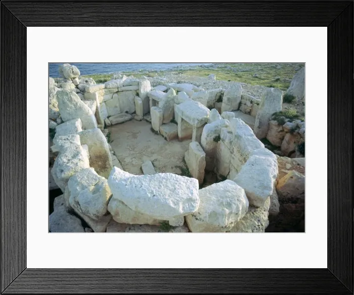 Framed Print : Mnajdra Temple complex on Malta, 4th millennium BC Framed Print : Mnajdra Temple complex on Malta, 4th millennium BC