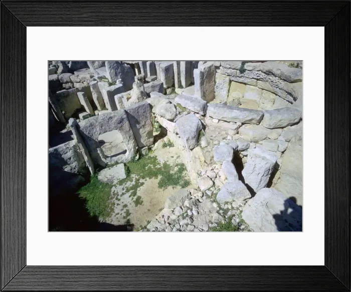 Framed Print : Interior of the Hagar Qim temple on Malta Framed Print : Interior of the Hagar Qim temple on Malta