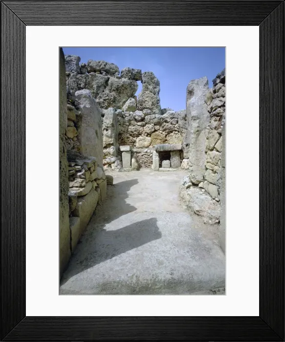 Framed Print : Hagar Qim temple on Malta. (c. 3000 BC) Framed Print : Hagar Qim temple on Malta. (c. 3000 BC)