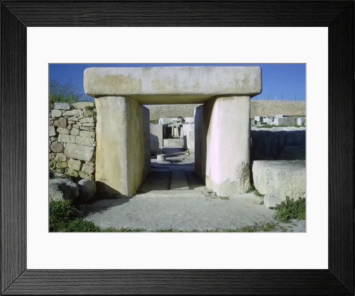 Framed Print : Tarxien temple on Malta, 3150 BC Framed Print : Tarxien temple on Malta, 3150 BC