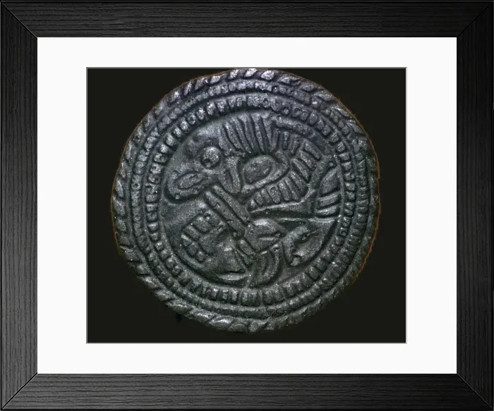 Framed Print : Viking Jellinge-style Disc-Brooch Framed Print : Viking Jellinge-style Disc-Brooch