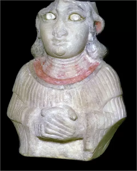 Babylonian white marble figure of a woman, 30th century BC