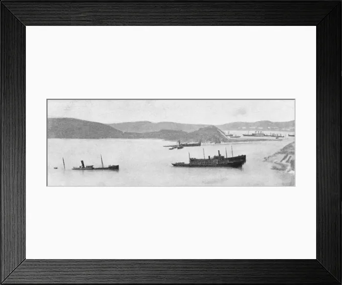 Framed Print : Sunken Japanese ships, Russo-Japanese War, 1904-5 Framed Print : Sunken Japanese ships, Russo-Japanese War, 1904-5