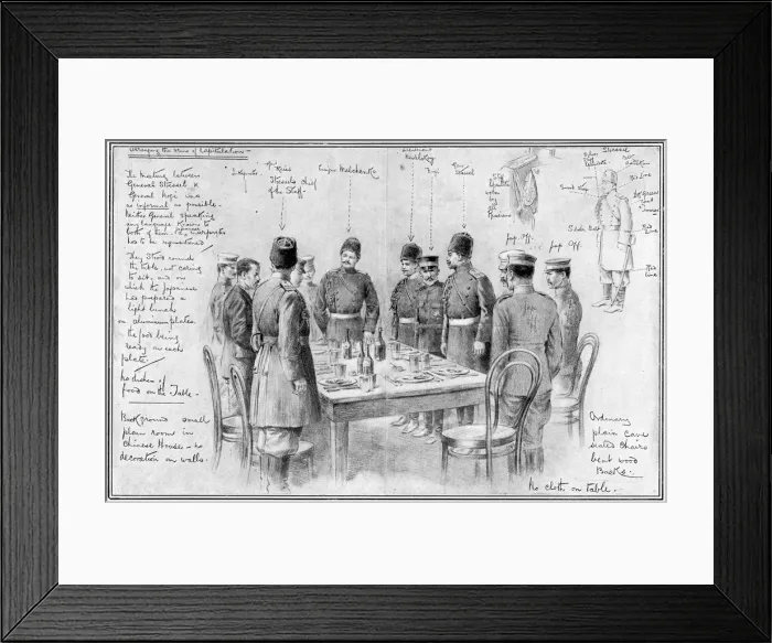 Framed Print : Meeting of opposing Generals, Russo-Japanese War, 1904-5 Framed Print : Meeting of opposing Generals, Russo-Japanese War, 1904-5