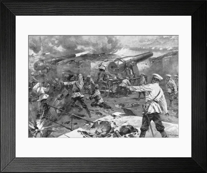 Framed Print : Russian battery in action, Russo-Japanese War, 1904-5 Framed Print : Russian battery in action, Russo-Japanese War, 1904-5