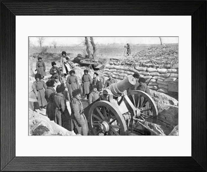 Framed Print : Russian six inch howitzer battery, Russo-Japanese War, 1904-5 Framed Print : Russian six inch howitzer battery, Russo-Japanese War, 1904-5