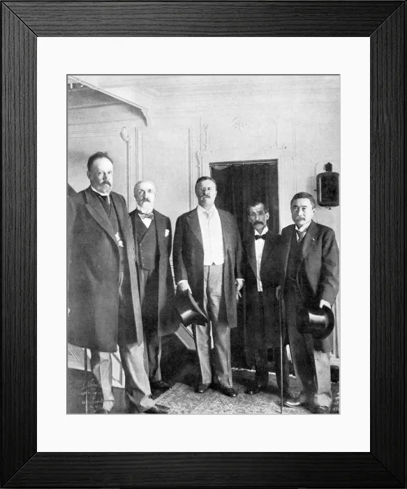 Framed Print : Treaty of Portsmouth peacemakers on board the Mayflower, 1905 Framed Print : Treaty of Portsmouth peacemakers on board the Mayflower, 1905