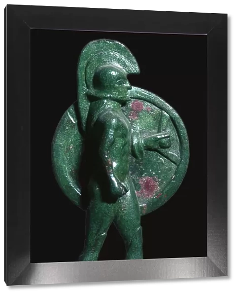Greek bronze of a warrior, 6th century BC