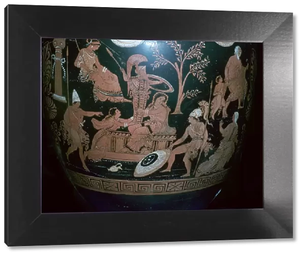 Greek red-figured volute krater with scene from the sack of Troy, 4th century BC. Artist: Illupersis Painter