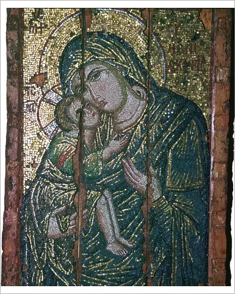 Byzantine mosaic of Virgin and Child, 14th century