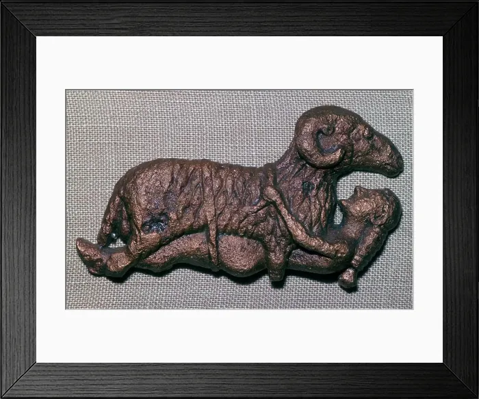 Framed Print : Archaic bronze of Odysseus and a ram Framed Print : Archaic bronze of Odysseus and a ram