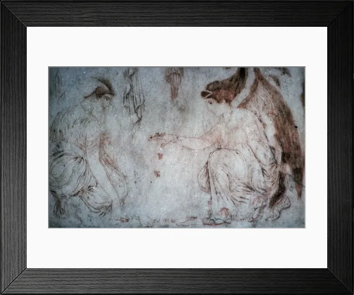 Framed Print : Roman painting on marble of ladies playing knucklebones Framed Print : Roman painting on marble of ladies playing knucklebones
