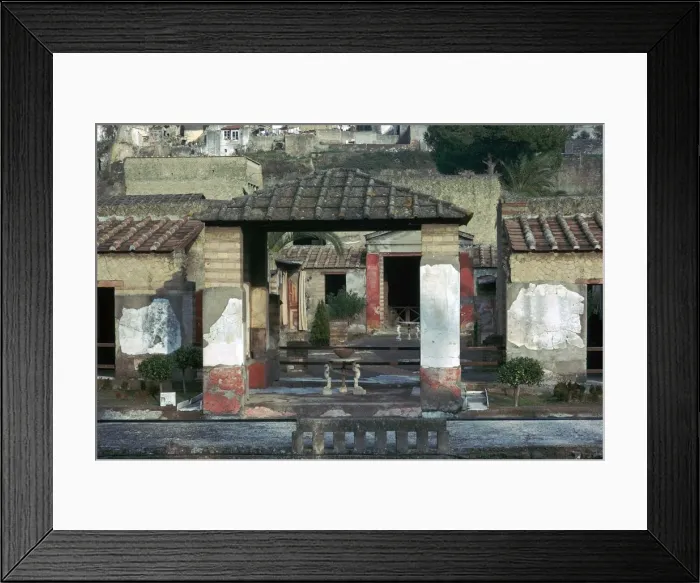 Framed Print : The house of the stags in the Roman town of Herculaneum