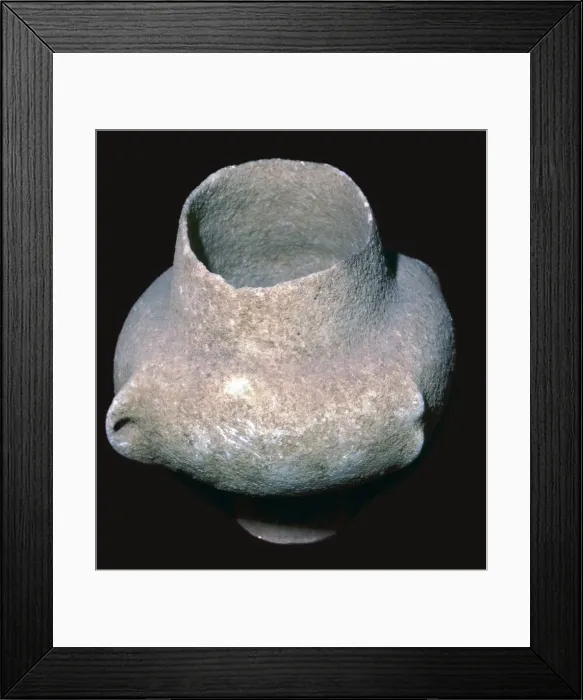 Framed Print : Cycladic marble vase, 26th century BC Framed Print : Cycladic marble vase, 26th century BC