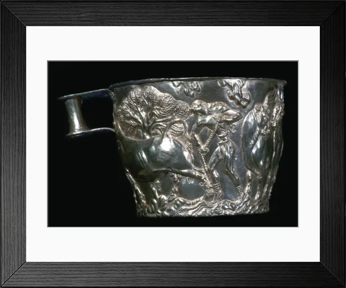 Framed Print : Gold Mycenaean cup, 15th century