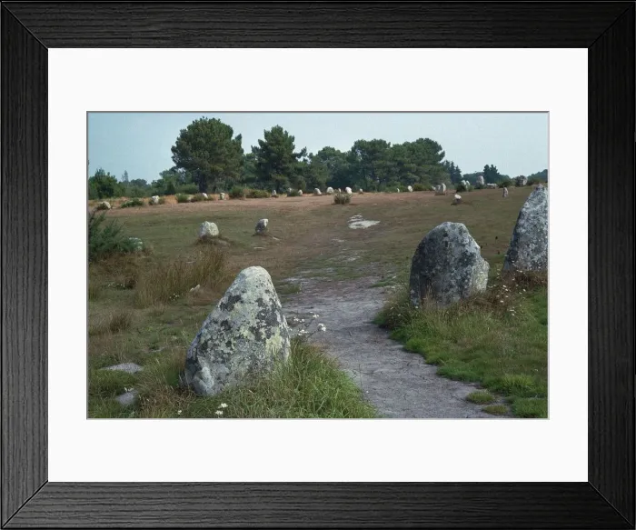 Framed Print : Megalithic alignments at Carnac, 34th century BC Framed Print : Megalithic alignments at Carnac, 34th century BC