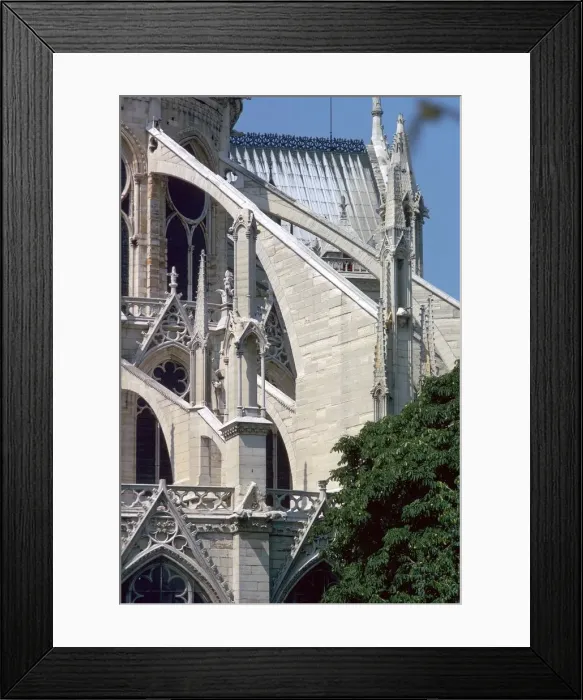 Framed Print : Exterior of Notre Dame, Paris, France, 14th century Framed Print : Exterior of Notre Dame, Paris, France, 14th century