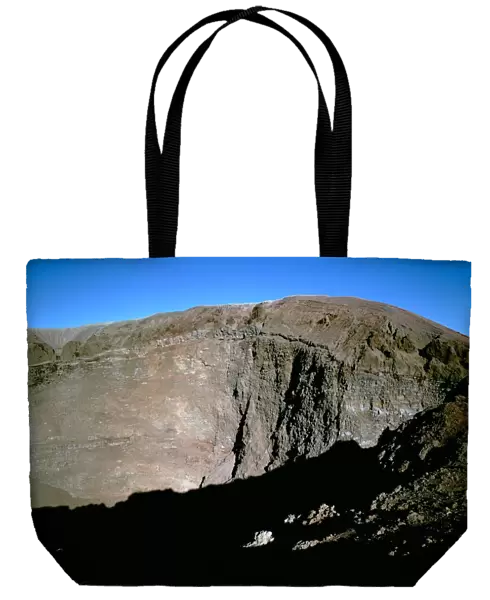 View of the crater of Mt Vesuvius
