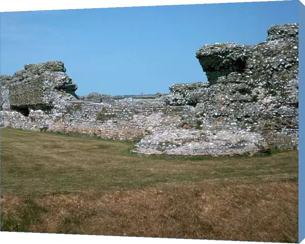 Walls of the Roman port of Richborough, 1st century