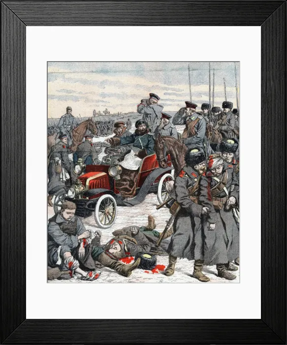 Framed Print : Russian general directing the campaign from his car, Russo-Japanese War, 1904 Framed Print : Russian general directing the campaign from his car, Russo-Japanese War, 1904