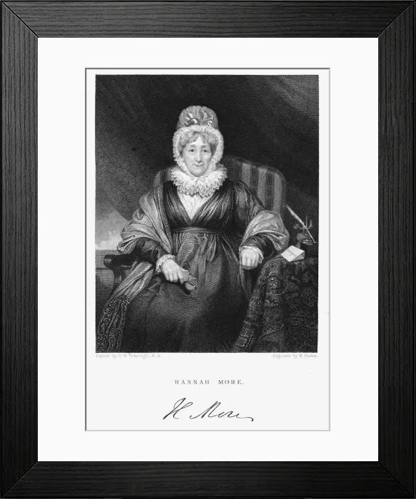 Framed Print : Hannah More, English religions writer, poet and playwright, c1830 Framed Print : Hannah More, English religions writer, poet and playwright, c1830