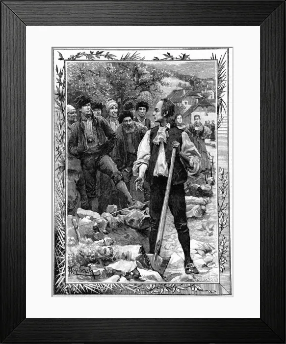 Framed Print : Johann Friedrich Oberlin, Lutheran philanthropist, c1800 (c1880) Framed Print : Johann Friedrich Oberlin, Lutheran philanthropist, c1800 (c1880)