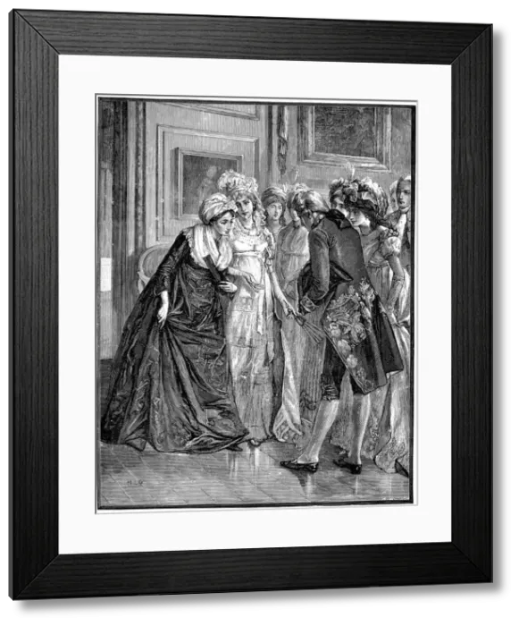 Framed Print : Hannah More being introduced to society, English religious writer Framed Print : Hannah More being introduced to society, English religious writer