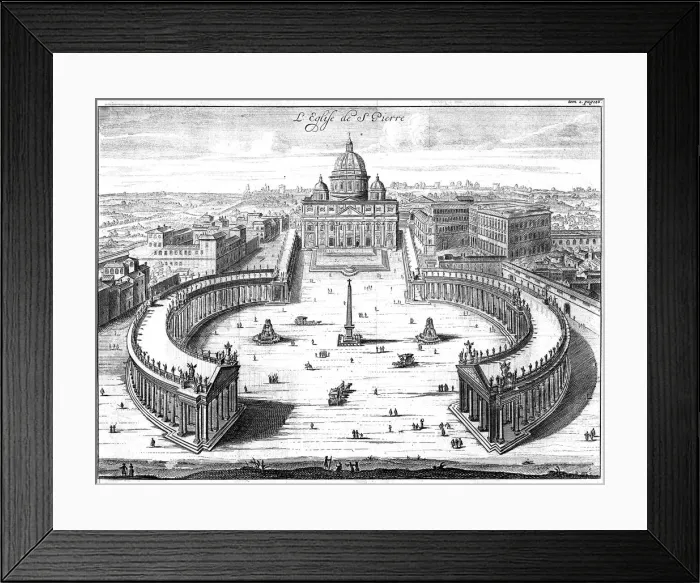 Framed Print : St Peters Basilica, Rome, 1702 Framed Print : St Peters Basilica, Rome, 1702