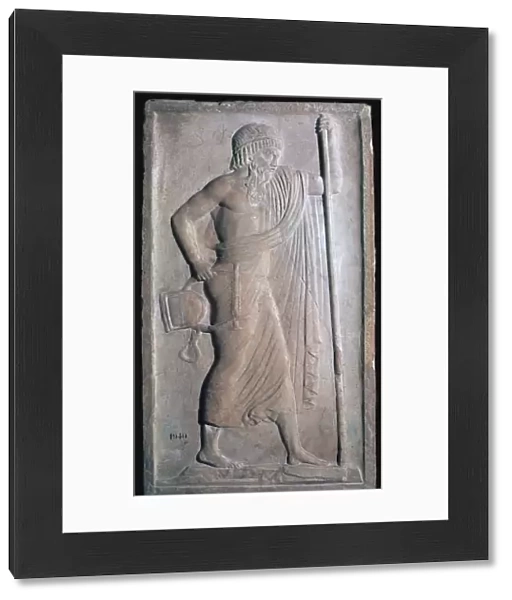 Archaic Roman relief of Apollo
