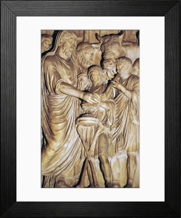Framed Print : Relief of the Roman emperor Marcus Aurelius making a state sacrifice, 2nd century Framed Print : Relief of the Roman emperor Marcus Aurelius making a state sacrifice, 2nd century