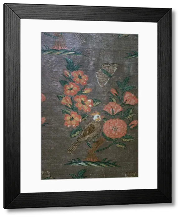 Framed Print : 17th century Iranian textile fragment, 17th century Framed Print : 17th century Iranian textile fragment, 17th century