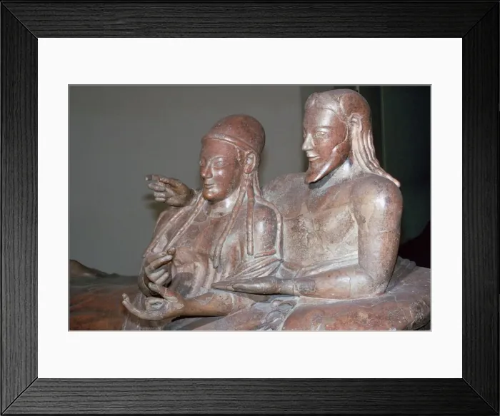 Framed Print : Etruscan sarcophagus of a couple, 6th century BC Framed Print : Etruscan sarcophagus of a couple, 6th century BC