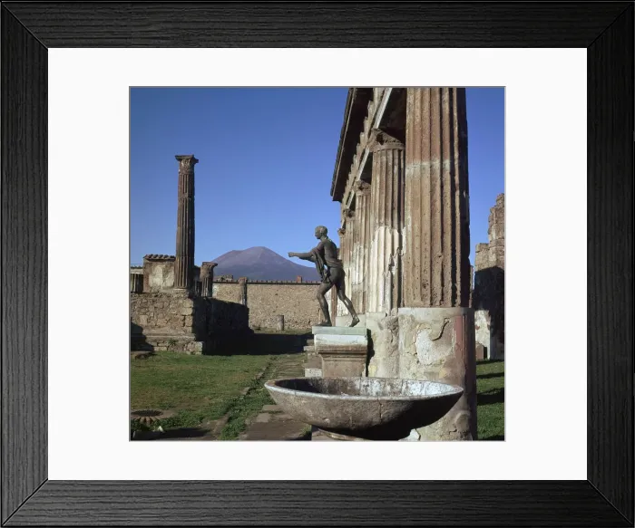 Framed Print : Bronze statue at temple of Apollo in Pompeii, 1st century Framed Print : Bronze statue at temple of Apollo in Pompeii, 1st century