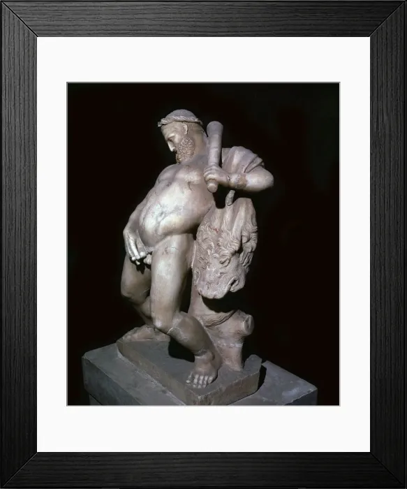 Framed Print : Statuette of a drunken Hercules from the Roman town of Herculaneum Framed Print : Statuette of a drunken Hercules from the Roman town of Herculaneum